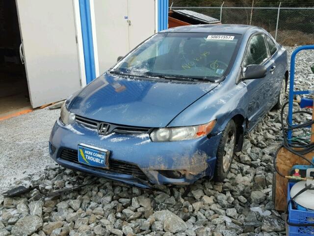 2HGFG113X6H008343 - 2006 HONDA CIVIC DX V BLUE photo 2