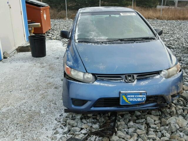 2HGFG113X6H008343 - 2006 HONDA CIVIC DX V BLUE photo 9