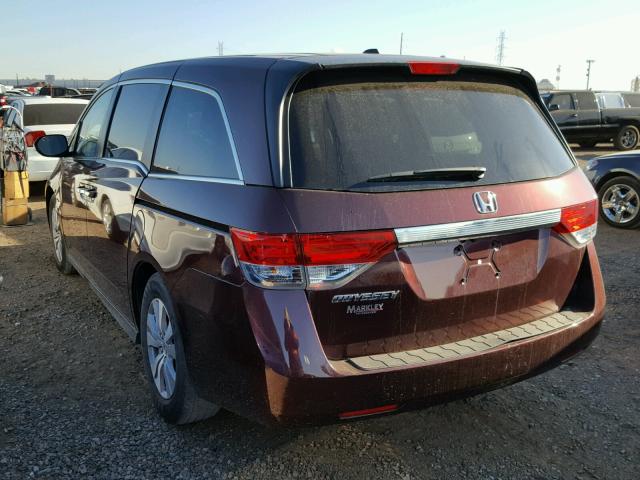 5FNRL5H61FB041252 - 2015 HONDA ODYSSEY EX MAROON photo 3