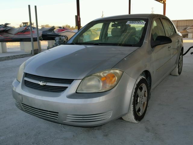 1G1AK55F077411420 - 2007 CHEVROLET COBALT LS SILVER photo 2