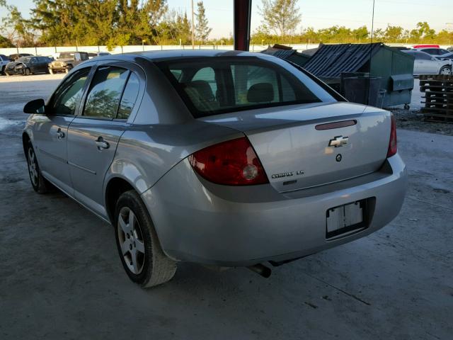 1G1AK55F077411420 - 2007 CHEVROLET COBALT LS SILVER photo 3