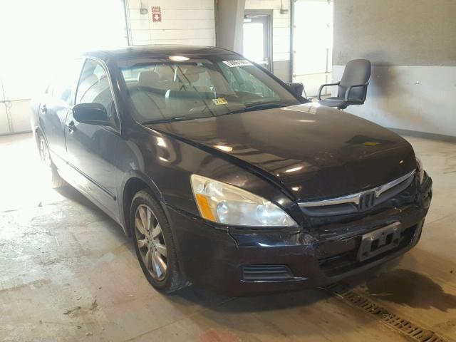 1HGCM66587A006674 - 2007 HONDA ACCORD EX BLACK photo 1