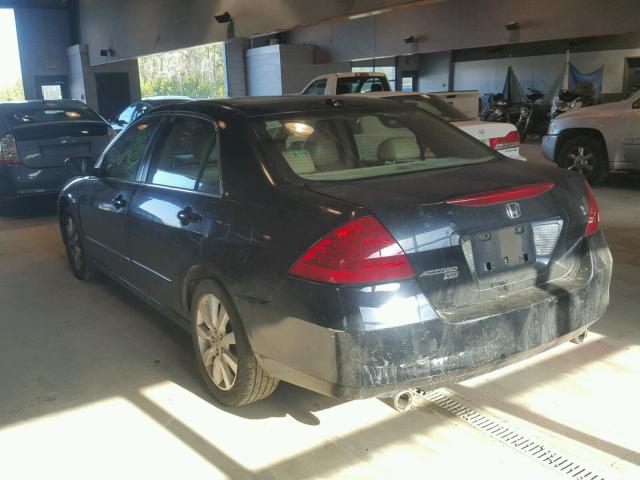 1HGCM66587A006674 - 2007 HONDA ACCORD EX BLACK photo 3