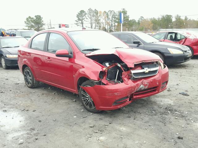 KL1TD56E79B615512 - 2009 CHEVROLET AVEO LS RED photo 1