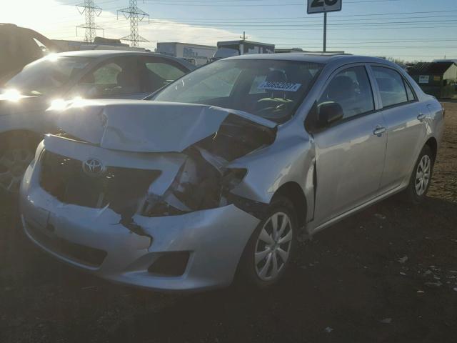 2T1BU4EE0AC353984 - 2010 TOYOTA COROLLA BA SILVER photo 2