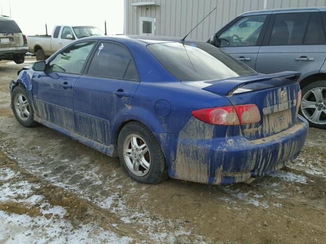 1YVHP81D055M13054 - 2005 MAZDA 6 S BLUE photo 3