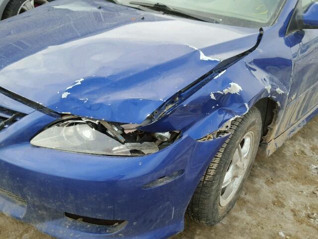 1YVHP81D055M13054 - 2005 MAZDA 6 S BLUE photo 9