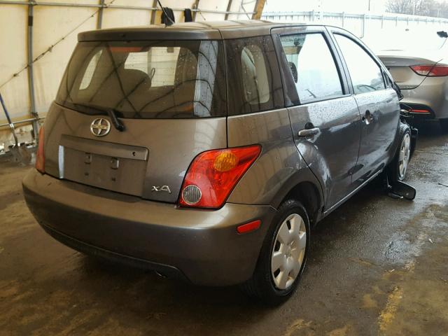 JTKKT624X50124943 - 2005 TOYOTA SCION XA GRAY photo 4