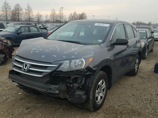 2HKRM4H32EH636205 - 2014 HONDA CR-V LX GRAY photo 2