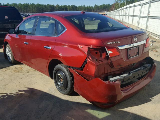 3N1AB7AP3GL667289 - 2016 NISSAN SENTRA S RED photo 3