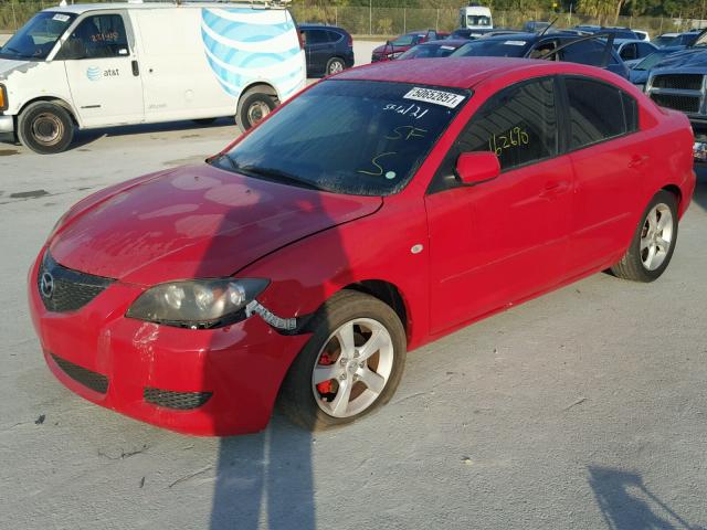 JM1BK12F041176217 - 2004 MAZDA 3 I RED photo 2