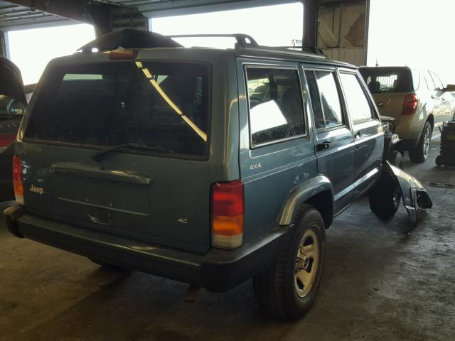 1J4FF68S5XL631878 - 1999 JEEP CHEROKEE S BLUE photo 4