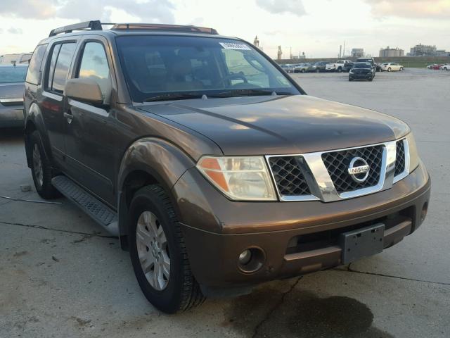 5N1AR18U35C746192 - 2005 NISSAN PATHFINDER BROWN photo 1