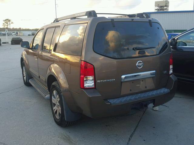 5N1AR18U35C746192 - 2005 NISSAN PATHFINDER BROWN photo 3