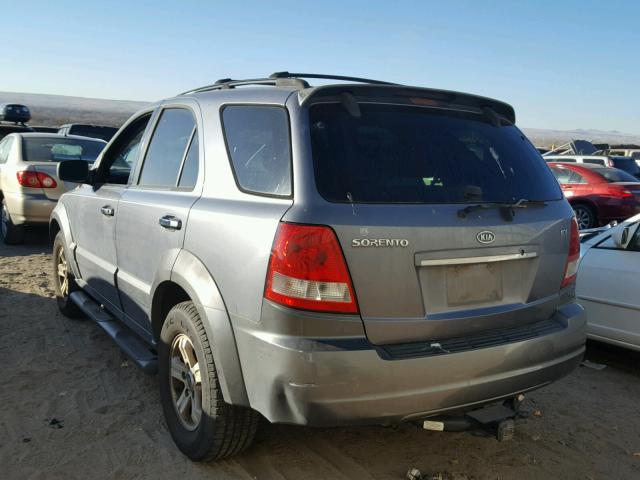 KNDJC733655350365 - 2005 KIA SORENTO EX GRAY photo 3