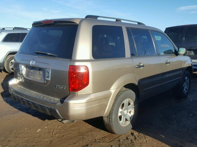 2HKYF18513H617955 - 2003 HONDA PILOT EXL GOLD photo 4