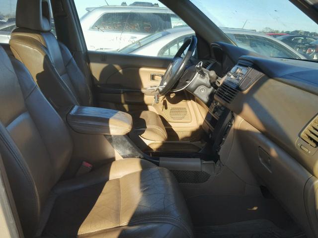 2HKYF18513H617955 - 2003 HONDA PILOT EXL GOLD photo 5