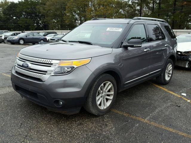 1FM5K7D81EGC10349 - 2014 FORD EXPLORER X GRAY photo 2