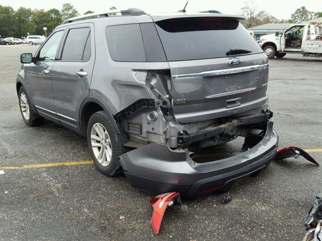 1FM5K7D81EGC10349 - 2014 FORD EXPLORER X GRAY photo 3