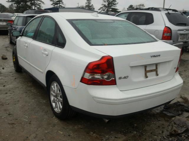 YV1MS682X62196847 - 2006 VOLVO S40 T5 WHITE photo 3