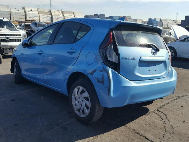 JTDKDTB35F1088049 - 2015 TOYOTA PRIUS C BLUE photo 3