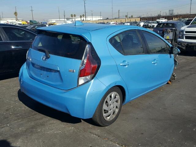 JTDKDTB35F1088049 - 2015 TOYOTA PRIUS C BLUE photo 4