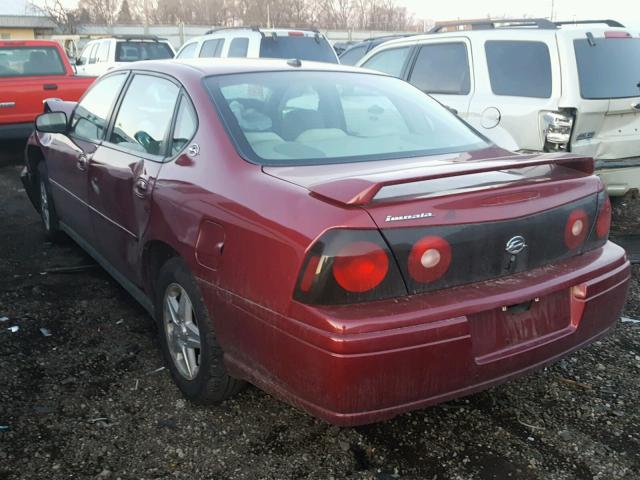 2G1WF52EX59329308 - 2005 CHEVROLET IMPALA MAROON photo 3