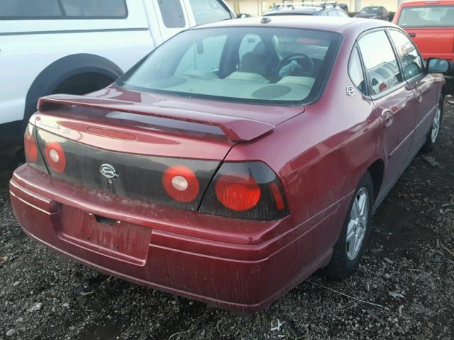 2G1WF52EX59329308 - 2005 CHEVROLET IMPALA MAROON photo 4