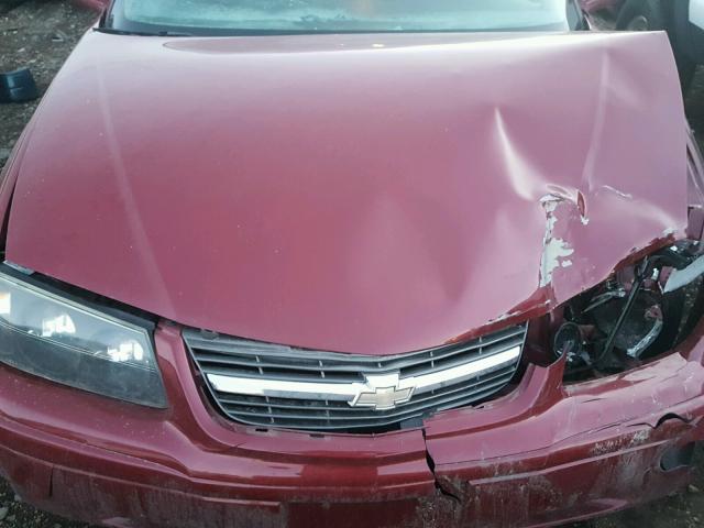 2G1WF52EX59329308 - 2005 CHEVROLET IMPALA MAROON photo 7