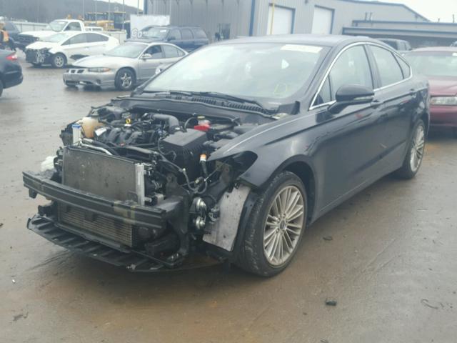 3FA6P0H9XER200597 - 2014 FORD FUSION SE BLACK photo 2