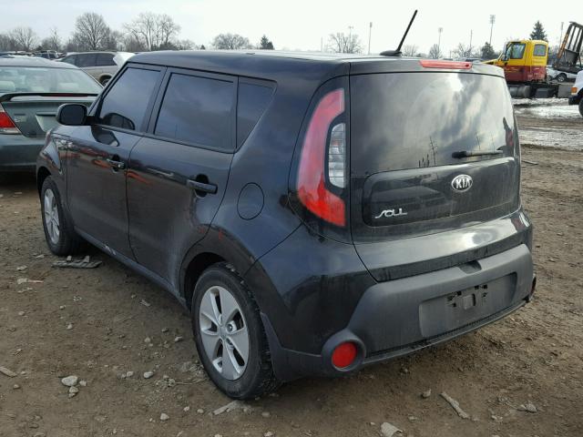 KNDJN2A24E7111280 - 2014 KIA SOUL BLACK photo 3