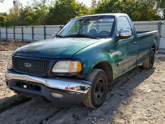 1FTDF1762VKC51808 - 1997 FORD F150 GREEN photo 2