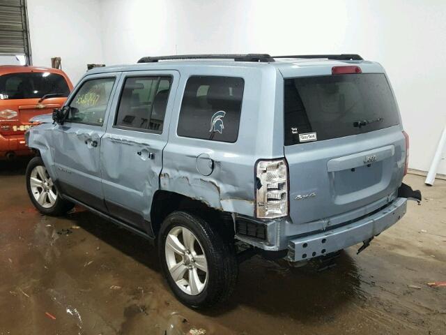 1C4NJRFB2DD189751 - 2013 JEEP PATRIOT LA TEAL photo 3