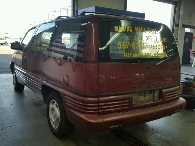 1GMDU06D6PT225415 - 1993 PONTIAC TRANS SPOR MAROON photo 3