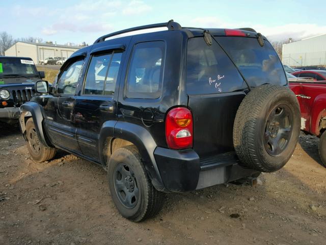 1J4GL48K94W304329 - 2004 JEEP LIBERTY SP BLACK photo 3