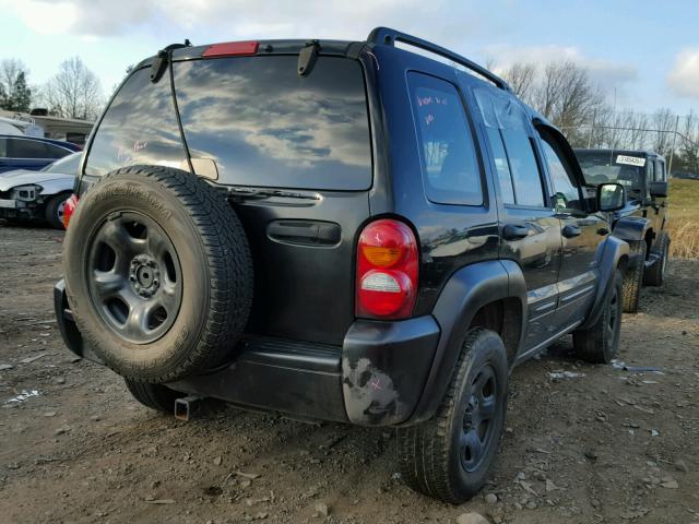 1J4GL48K94W304329 - 2004 JEEP LIBERTY SP BLACK photo 4