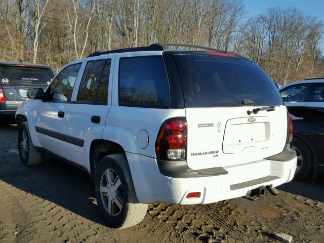 1GNDS13S252307655 - 2005 CHEVROLET TRAILBLAZE WHITE photo 3