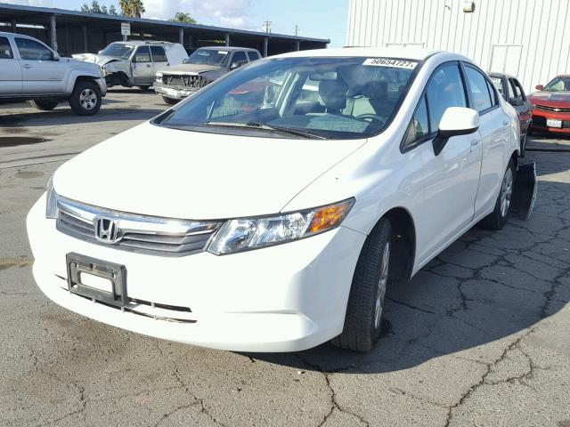 2HGFB2F51CH582307 - 2012 HONDA CIVIC LX WHITE photo 2