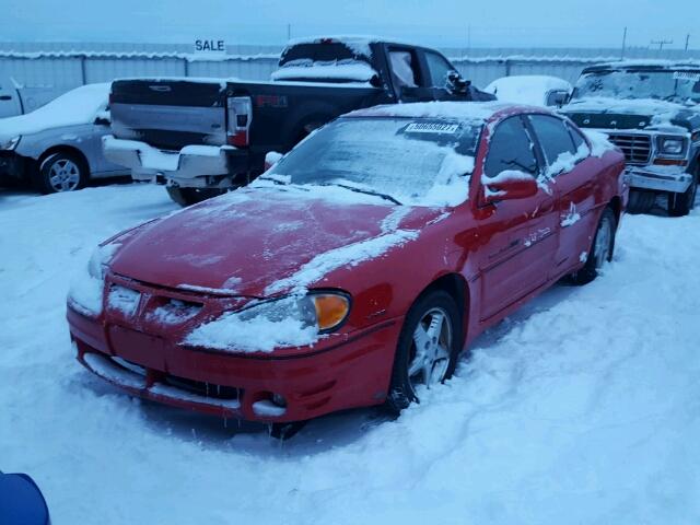 1G2NW52E6XM766963 - 1999 PONTIAC GRAND AM G RED photo 2