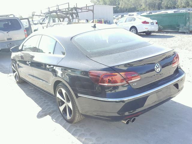 WVWRN7AN3DE506023 - 2013 VOLKSWAGEN CC LUXURY BLACK photo 3