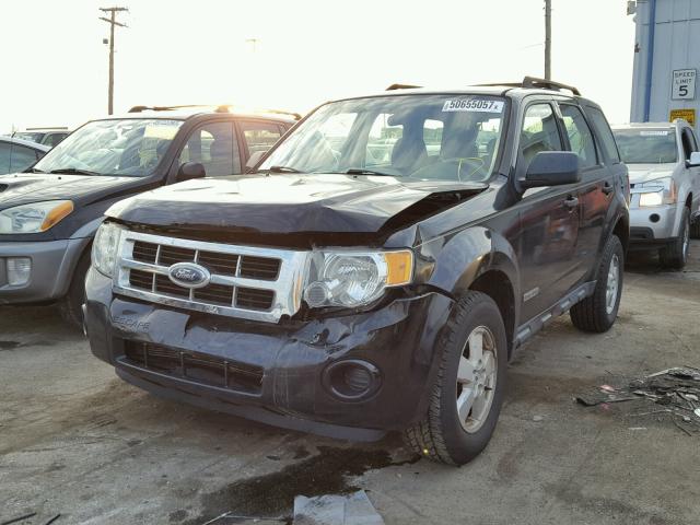 1FMCU92Z98KA76250 - 2008 FORD ESCAPE XLS BLACK photo 2