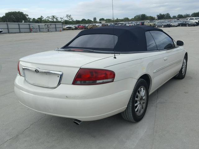 1C3EL65U91N585150 - 2001 CHRYSLER SEBRING LI WHITE photo 4