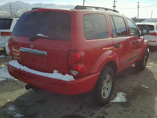 1D4HB48N36F181379 - 2006 DODGE DURANGO SL RED photo 4