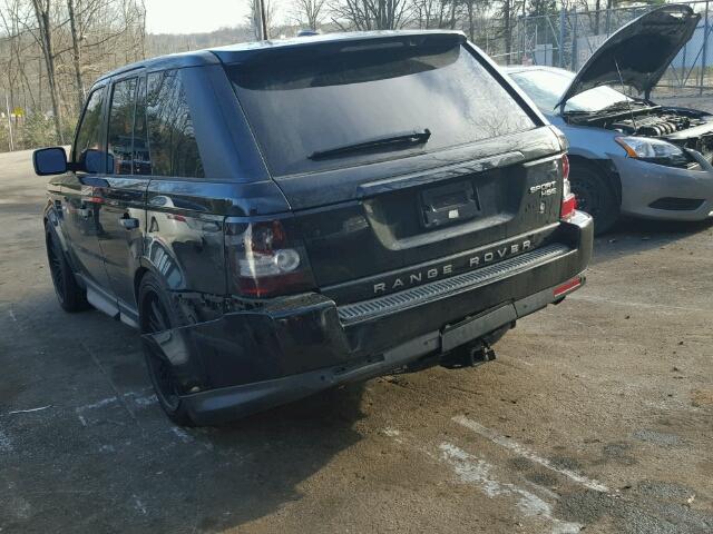 SALSF2D45BA703325 - 2011 LAND ROVER RANGE ROVE BLACK photo 3