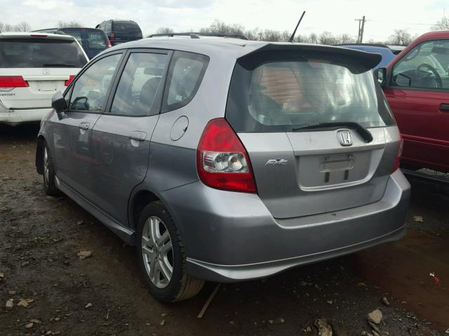 JHMGD38698S069684 - 2008 HONDA FIT SPORT GRAY photo 3