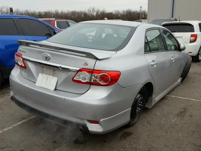 2T1BU4EE3CC774052 - 2012 TOYOTA COROLLA BA SILVER photo 4