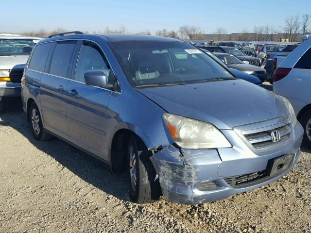 5FNRL386X7B097910 - 2007 HONDA ODYSSEY EX BLUE photo 1