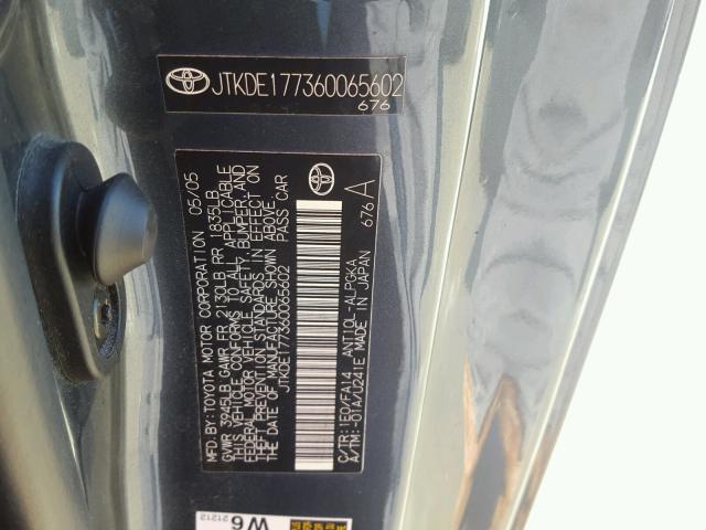 JTKDE177360065602 - 2006 TOYOTA SCION TC 石墨色 照片 9