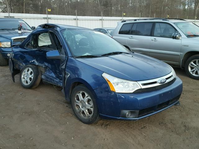 1FAHP35N08W227868 - 2008 FORD FOCUS SE BLUE photo 1