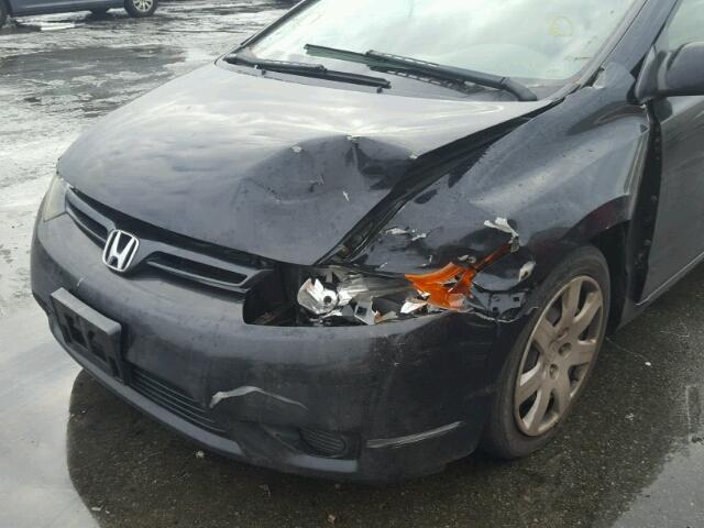 2HGFG12676H520859 - 2006 HONDA CIVIC LX BLACK photo 9